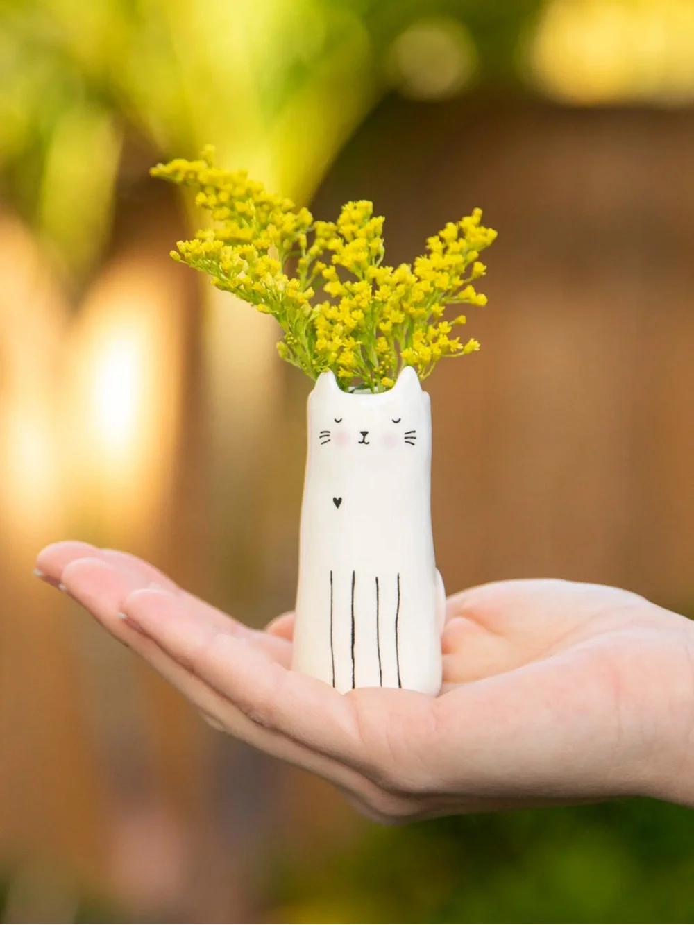 Natural Life Cutest Little Bud Vase - Cat